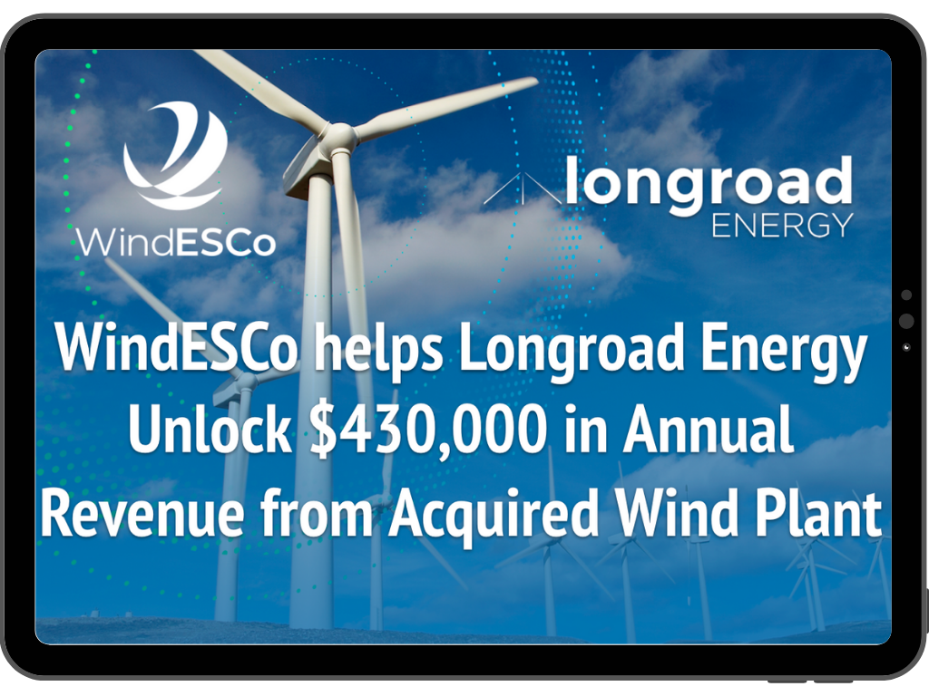 Longroad Energy Wind Farm Case Study | WindESCo WeBoost software